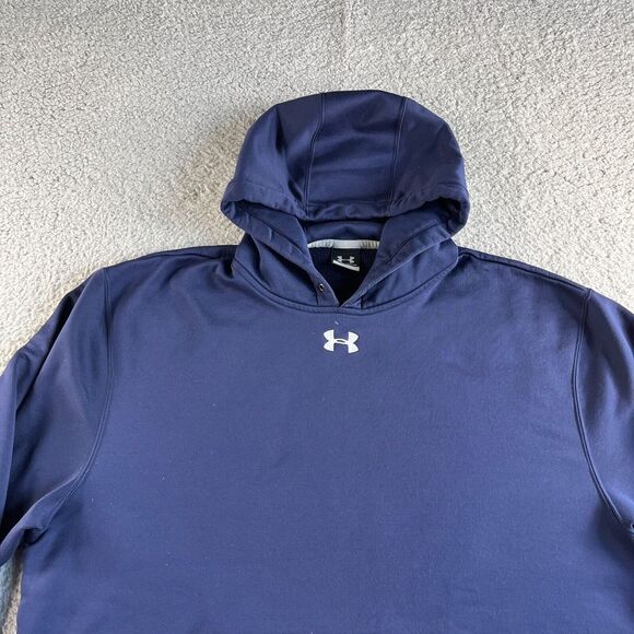 Under‎ Armour Sweater Mens Extra Large Blue Hoodie Sweatshirt Casual Outdoor - Picture 2 of 14
